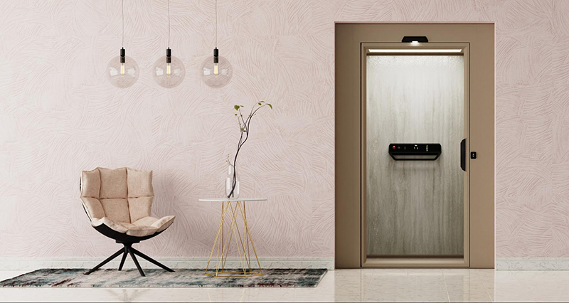 Thiết kế nội thất thang máy phong cách Scandinavian Bắc  u cũng ưu tiên thiết kế vân gỗ thanh lịch và hiện đại, thổi hồn cho không gian sống tinh tế đầy đẳng cấp