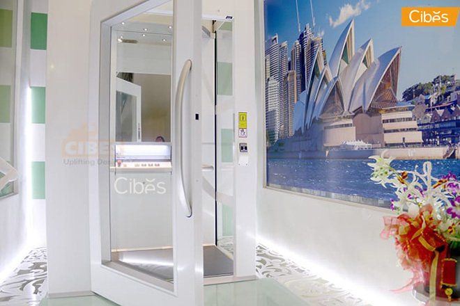 Thang máy gia đình Cibes giúp tiết kiệm diện tích