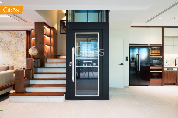 Thang máy Cibes Uno được lắp đặt tại một biệt thự ở KĐT An Lạc Green Symphony