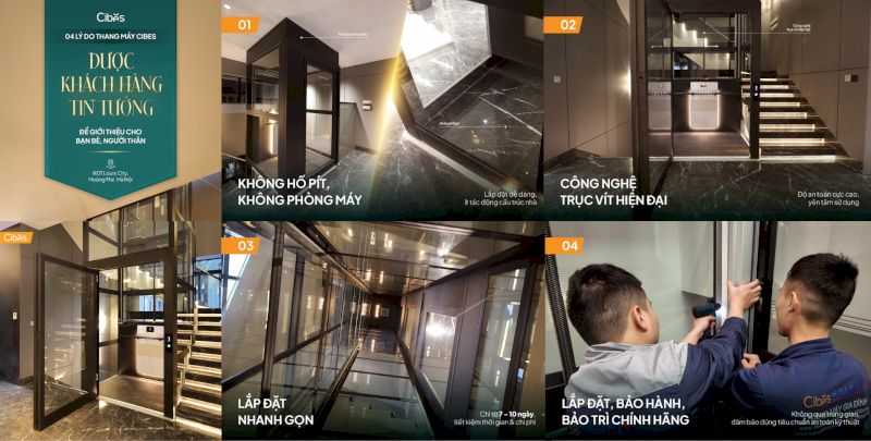 Nhiều khách hàng tin tưởng lựa chọn giải pháp thang máy trục vít từ Cibes
