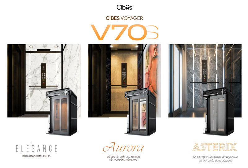 Cibes Voyager V70s - thang máy dành cho giếng thang xây sẵn