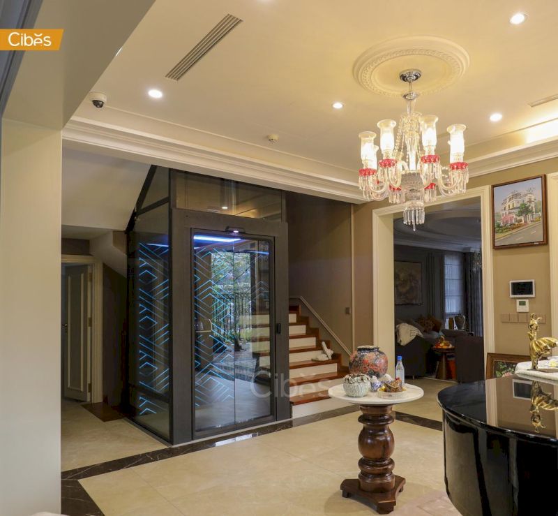 Thang máy gia đình 5 tầng V90 Galaxy hài hòa với nội thất hiện đại tại KĐT Gamuda Gardens, Hà Nội