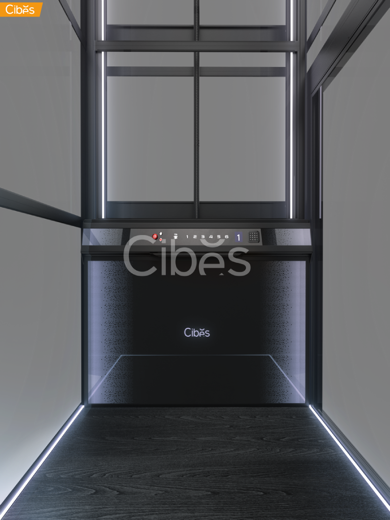 Hệ thang máy sàn nâng cao cấp Cibes Voyager V80 là hệ thang đầu tiên sử dụng công nghệ cảm ứng vào các thao tác điều khiển và gọi tầng