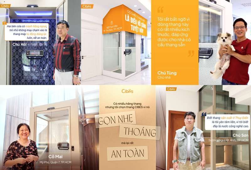 Nhận xét của khách hàng về thang máy gia đình Cibes
