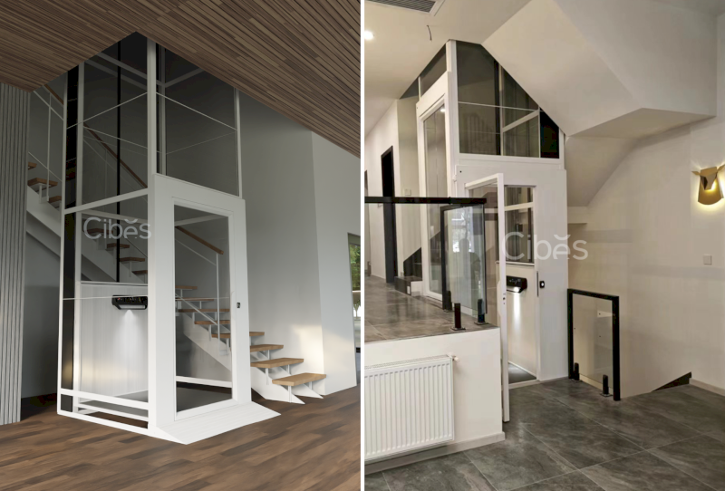 Thang máy sàn nâng Cibes Voyager V80i Elegance thích hợp để lắp đặt tại nhiều không gian trong nhà  