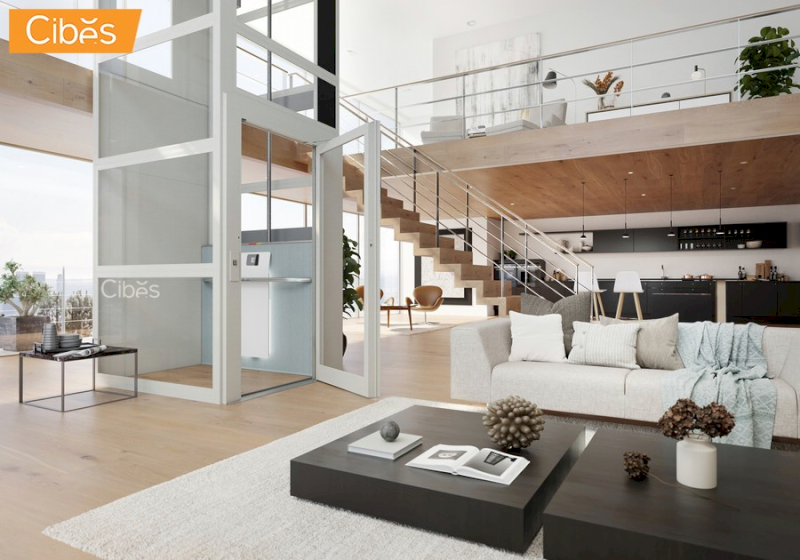 Thang máy Cibes Air Textile mang tính thẩm mỹ cao với công nghệ tiên tiến, đem lạ trải nghiệm êm ái.