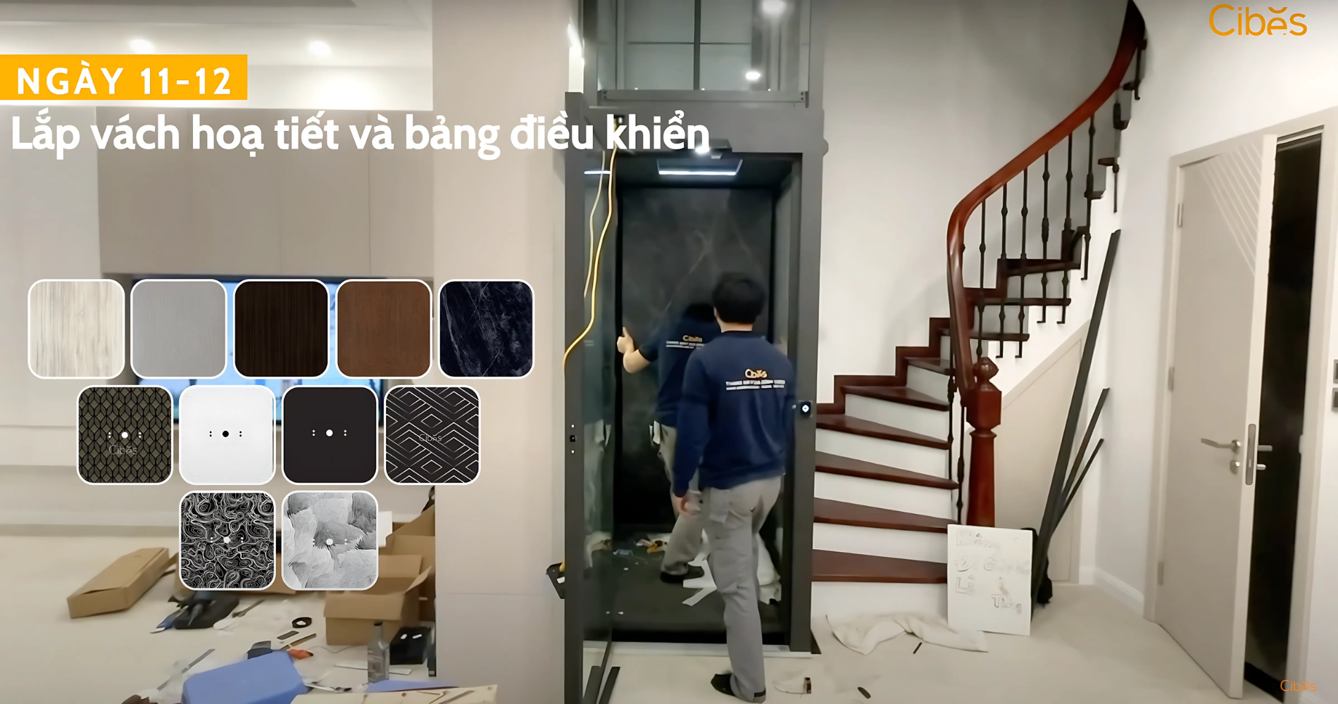 Vách họa tiết độc quyền và bảng điều khiển cảm ứng hiện đại đã được lắp đặt bên trong cabin
