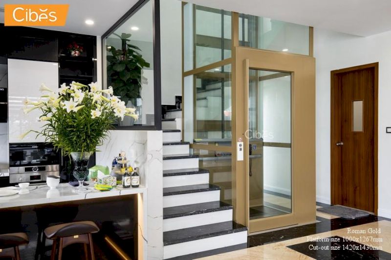 Thang máy trục vít Cibes Ecosilent vận hành êm ái với hệ truyền động cải tiến, thiết kế tinh tế tối giản mang đậm phong cách Bắc Âu Scandinavian.