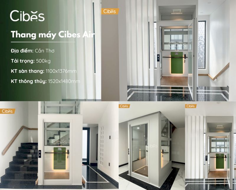 Thang máy Cibes Air được lắp đặt tại Cần Thơ