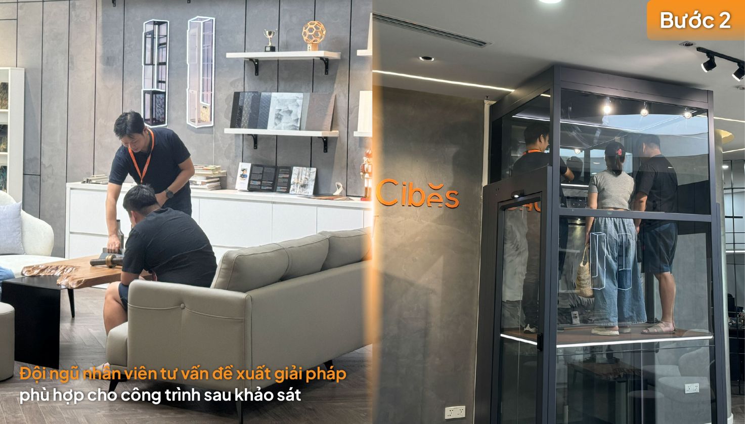 Bước 2: Đề xuất giải pháp kỹ thuật và dòng thang phù hợp