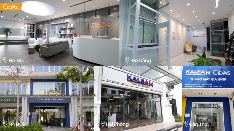 Thang máy Cibes có 5 hệ thống Showroom trên toàn quốc