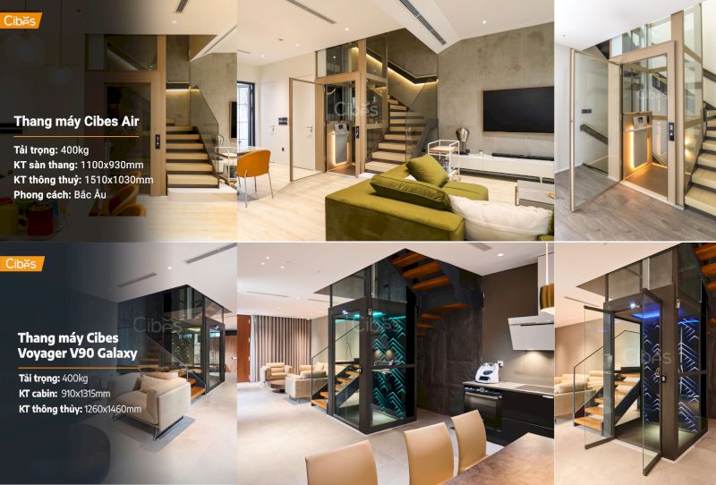 Diện mạo của thang máy Cibes Air tạo nên cảm giác ấm cúng và thân thuộc cho căn nhà