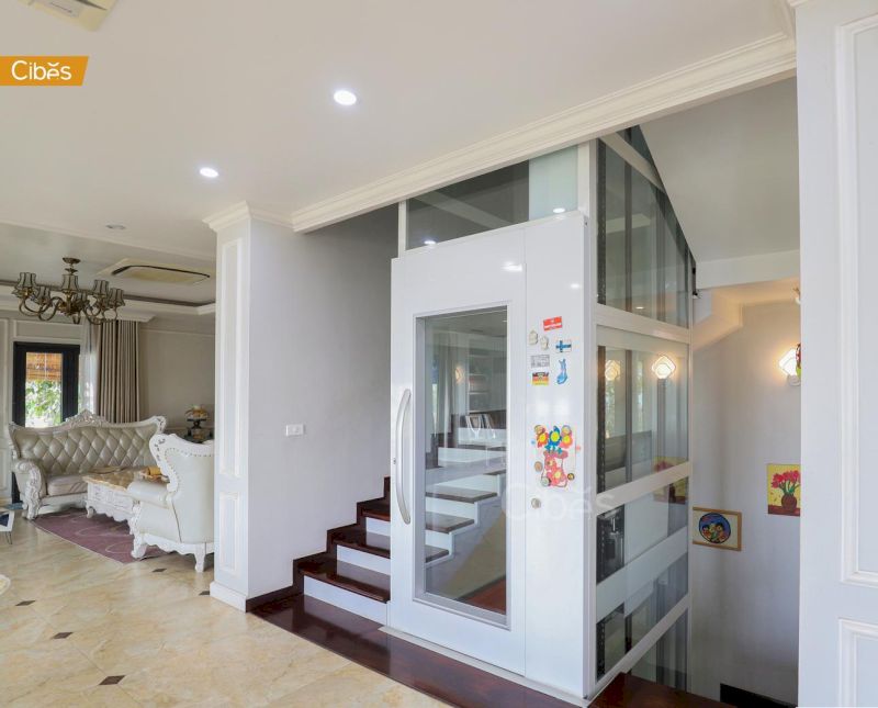 Thang máy Ecosilent A5000 hài hòa với nội thất hiện đại tại Quảng Ninh
