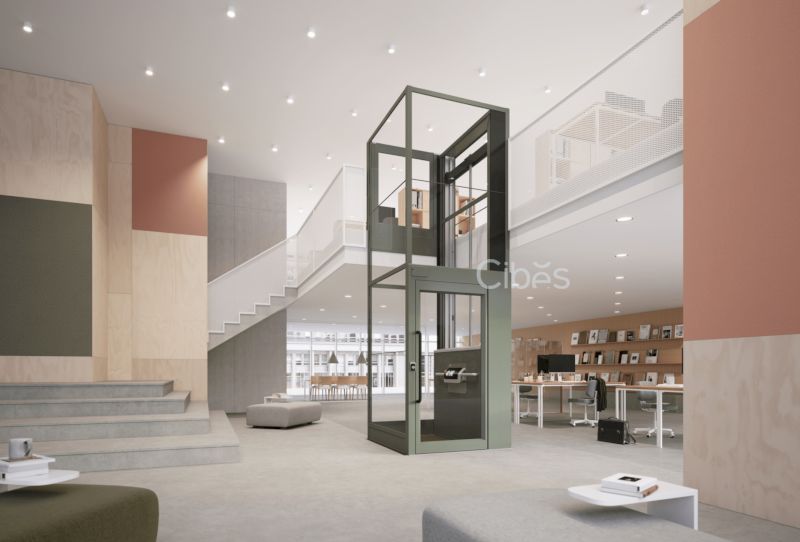 Thang máy sàn nâng Cibes Cloud Plus với thiết kế tinh tế, đẹp mắt 