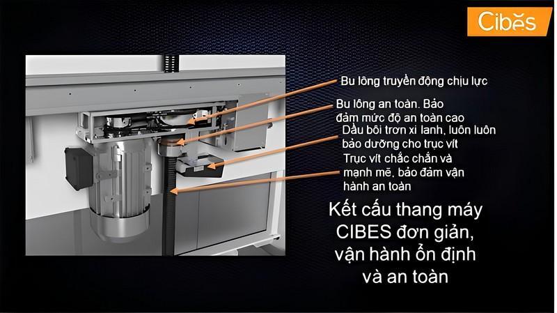 Thang máy Cibes sử dụng công nghệ trục vít